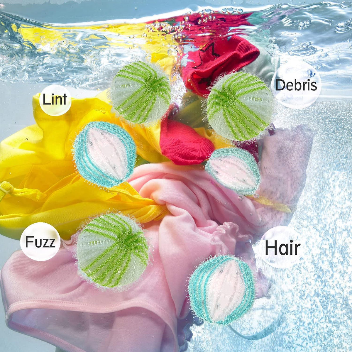 Pet Hair Remover for Laundry, 12 PCS Reusable Pet Hair Remover Balls