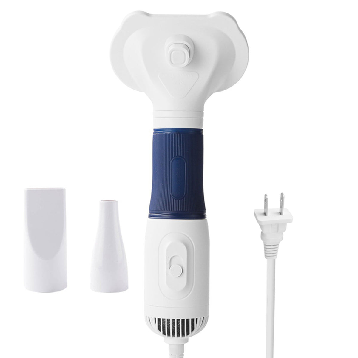 Pet Hair Dryer with Slicker Brush Low Noise 600W 3 Temperature Adjustable 3 in 1 Grooming Dog Blow Dryer for Cats Navy