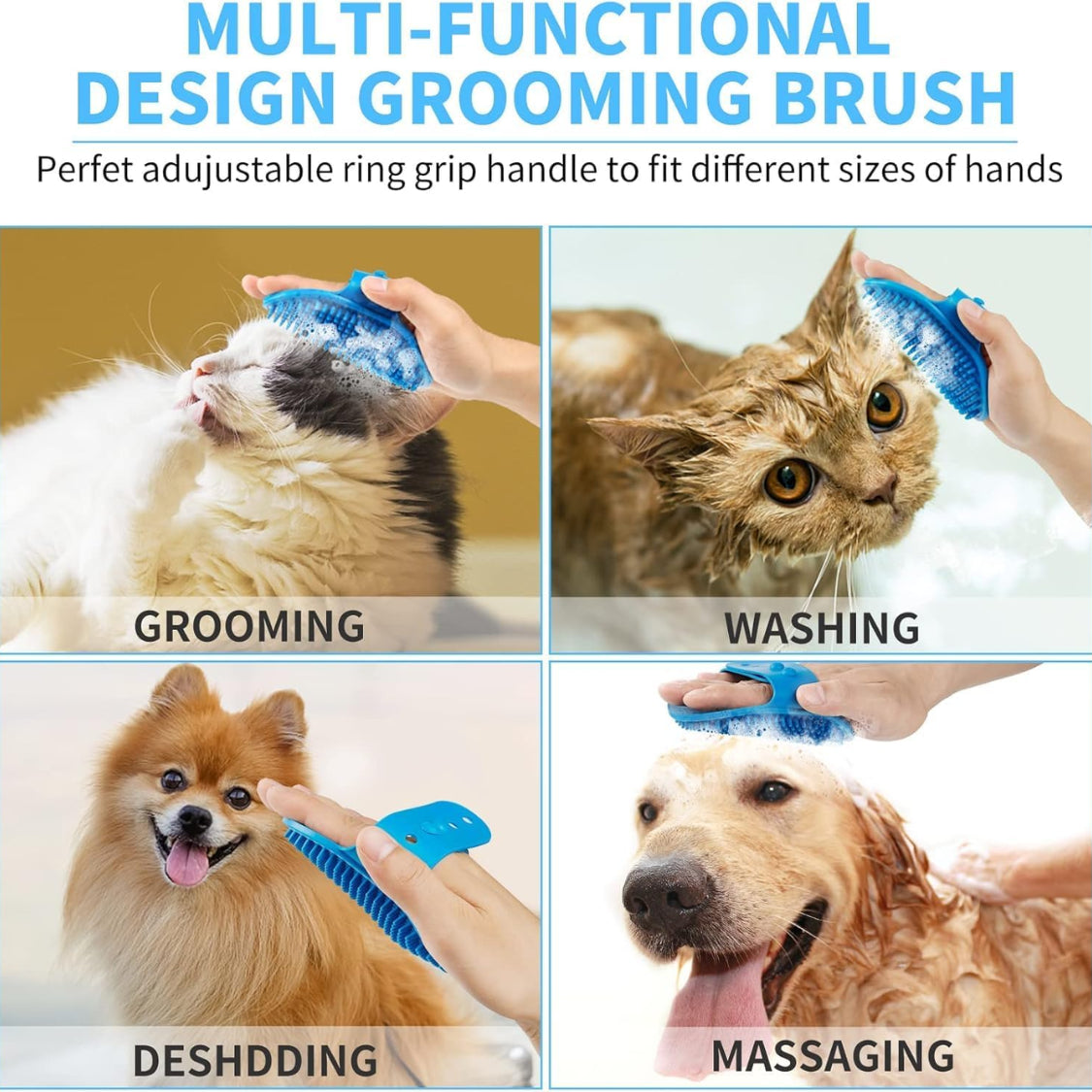 Professional 7 in 1 Dog Paw Cleaner for Dogs & Cats Includes 1 Portable Paw Washer 1 Bath Brush 2 Dog Toothbrushes and 3 Absorbent Towels Note Fits Paws 1.5 to 2.5 Inches Wide